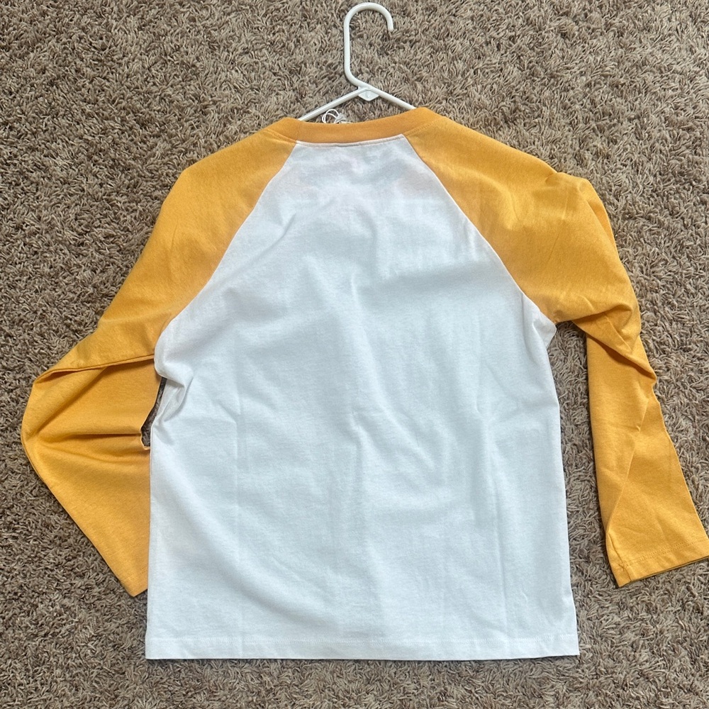 Sporty & Rich Womens Long Sleeve Tee in gold/yellow and White - Picture 5 of 5